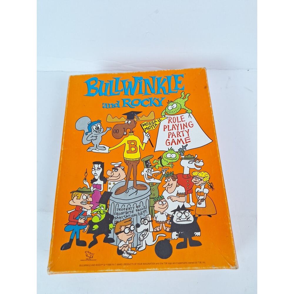 Bullwinkle and Rocky Role Playing Party Game 1988 TSR Game, ages 12+ Complete
